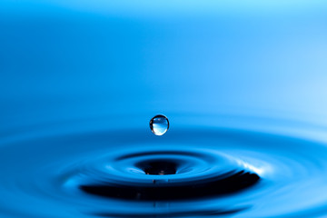 Water drop falling to a liquid surface