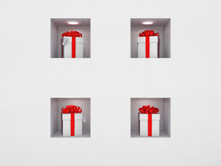 Poster - Gift boxes.