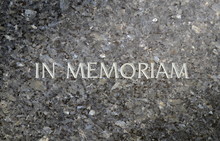In Memoriam Inscribed In A Marble Grave Stone