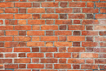 Wall Mural - old red brick wall texture background