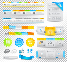 Poster - Collection of web elements - Various templates