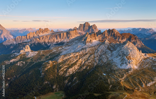 Naklejka na drzwi View from the top of Lagazuoi, Dolomites, Italy