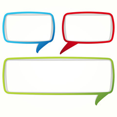 Wall Mural - colorful speech bubble frames. labels.
