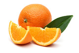 Fototapeta  - Orange and two orange slice