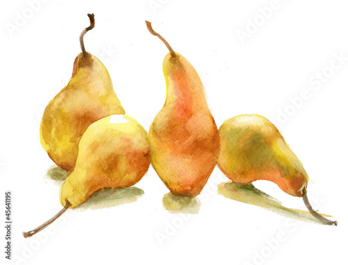 Naklejka - mata magnetyczna na lodówkę yellow pears