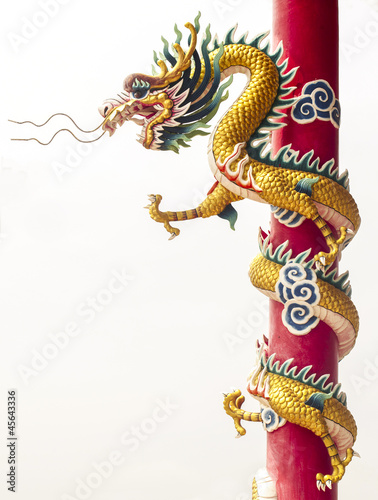 Naklejka - mata magnetyczna na lodówkę Chinese dragon
