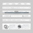 web  design template navigation elements with icons