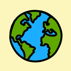planet earth hand writing cartoon. ( credit : nasa)