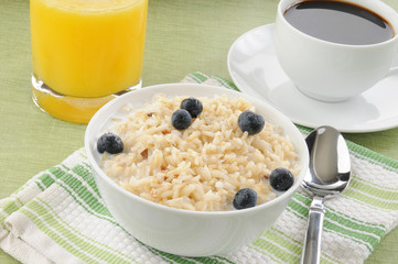 Wall Mural - Bowl of rice for breakfast