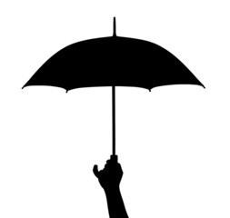 Hand with umbrella