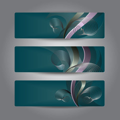 Wall Mural - Set of abstract header design, banners