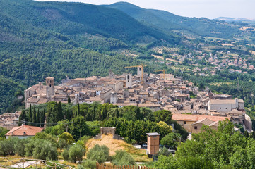 Panoramic view of Narni. Umbria. Italy.