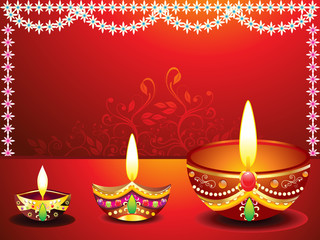 abstract diwali background with flower