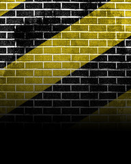 Wall Mural - Black and yellow hazard lines