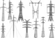 © Alexander Potapov - eleven electric pylons collection