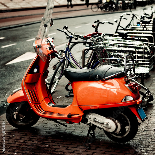 Naklejka - mata magnetyczna na lodówkę Vespa Motorcycle