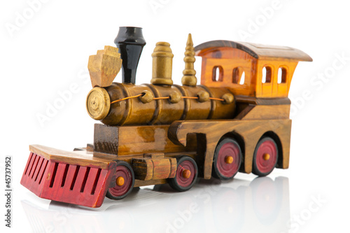 Naklejka - mata magnetyczna na lodówkę Wooden toy train