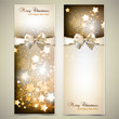 Greeting cards with white  bows and copy space. Vector illustrat