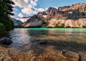 Wall Mural - Icefields Parkway Bow Lake With Mountains