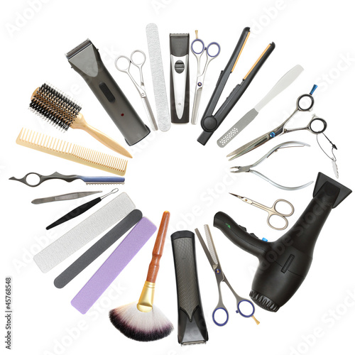 Naklejka dekoracyjna Beauty salon and barbershop background