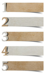 Fototapete - alphabet number recycled paper craft stick