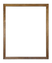 Old Dirty Wooden Picture Frame With Clipping Path