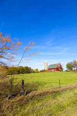 Wall Mural - American Countryside With Blue Sky