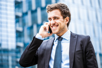 Sticker - Handsome businessman portrait