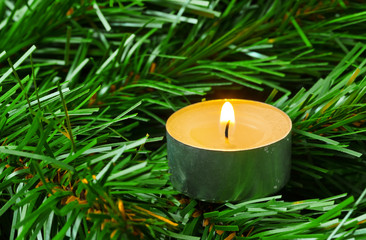 Sticker - Candle and christmas tree