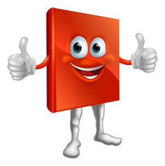 Canvas Print - Red book man doing thumbs up