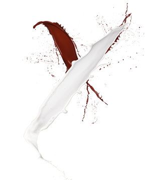 Chocolate and milk splash letter 