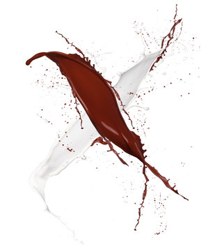 Chocolate and milk splash letter 