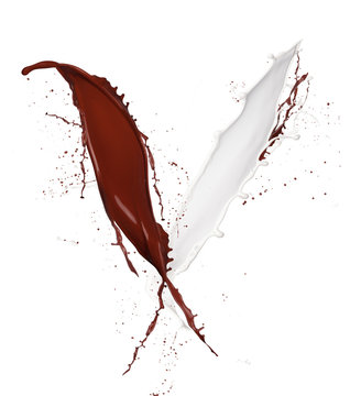 Chocolate and milk splash letter 