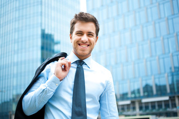 Sticker - Handsome businessman portrait