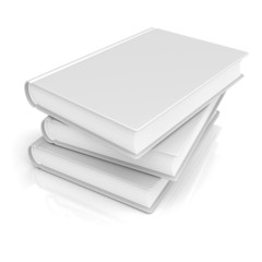 White blank books