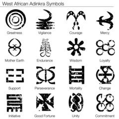 Wall Mural - West African Adinkra Symbols