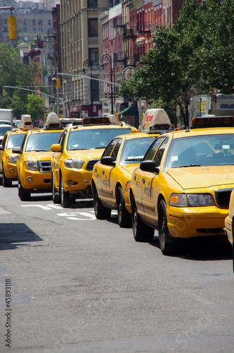 Nowoczesny obraz na płótnie taxis a new-york