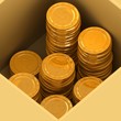 © moneymaker11 - 3d box with golden coins