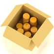 © moneymaker11 - 3d box with golden coins