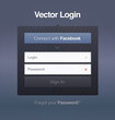 Vector login password security web screen