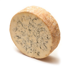 Canvas Print - Stilton cheese isolated on a white studio background.