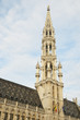 Angle view of medieval Town Hall in Brussels