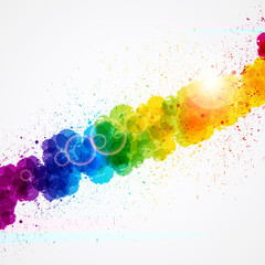 Aufkleber - Abstract background forming by watercolor paint splashes.