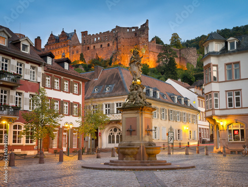 Obraz w ramie Heidelberg Kornmarkt