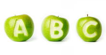 Fresh Green Apple Alphabet. Part Of The Collection.
