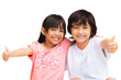 © Patrick Foto - 2 Child Making thumbs up with a Smiling