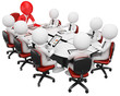 © Texelart - 3D business white people. Business meeting