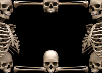 Wall Mural - skeleton border 1