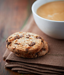 Wall Mural - Chocolate chip cookies and coffee