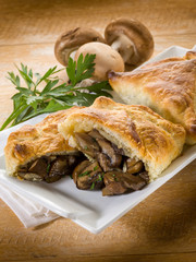 Canvas Print - strudel stuffed with  mushroom